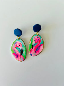 Flamingos Hand Painted #1