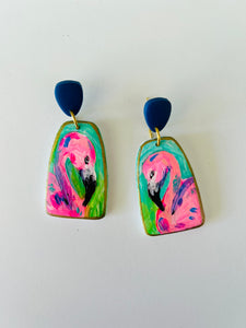 Flamingos Handpainted #2